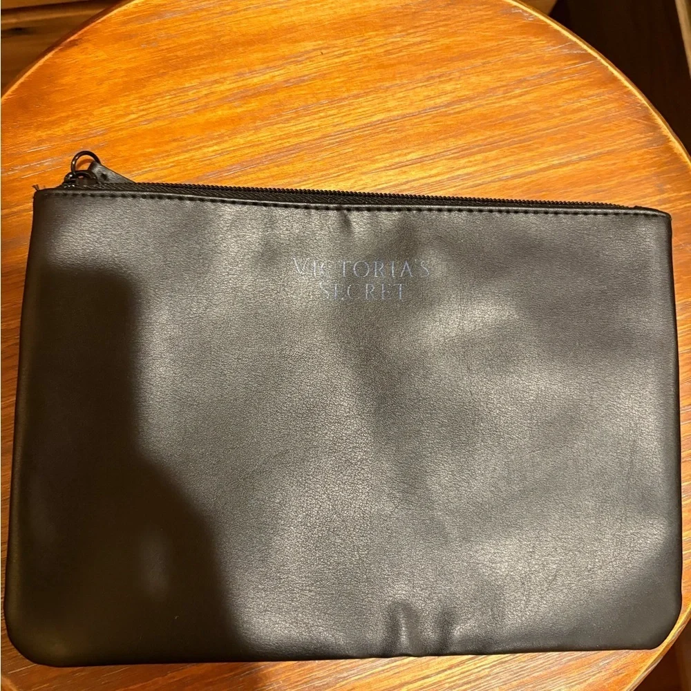Victoria's Secret Black Cosmetic Bag Sleek Design